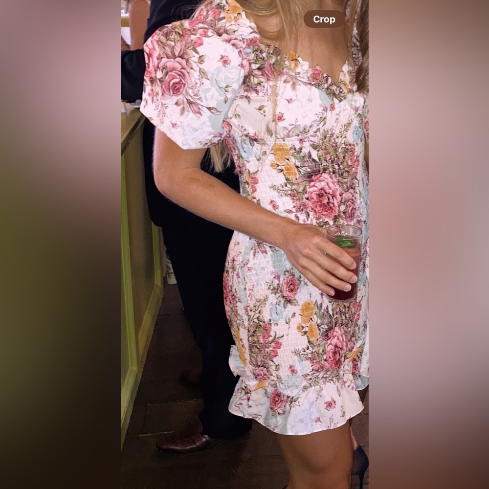 Aipeach Floral Ruffle Dress